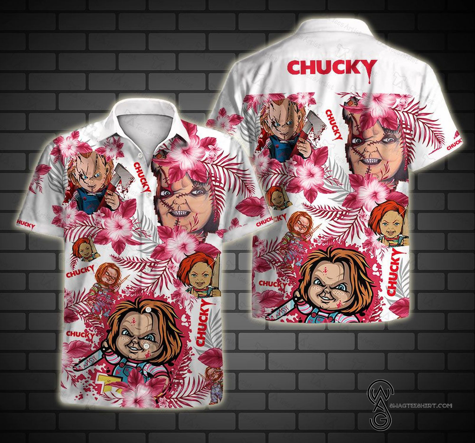 [Top Trending] Chucky Horror Movie Halloween Casual Beach Full Printing Hawaiian Shirt